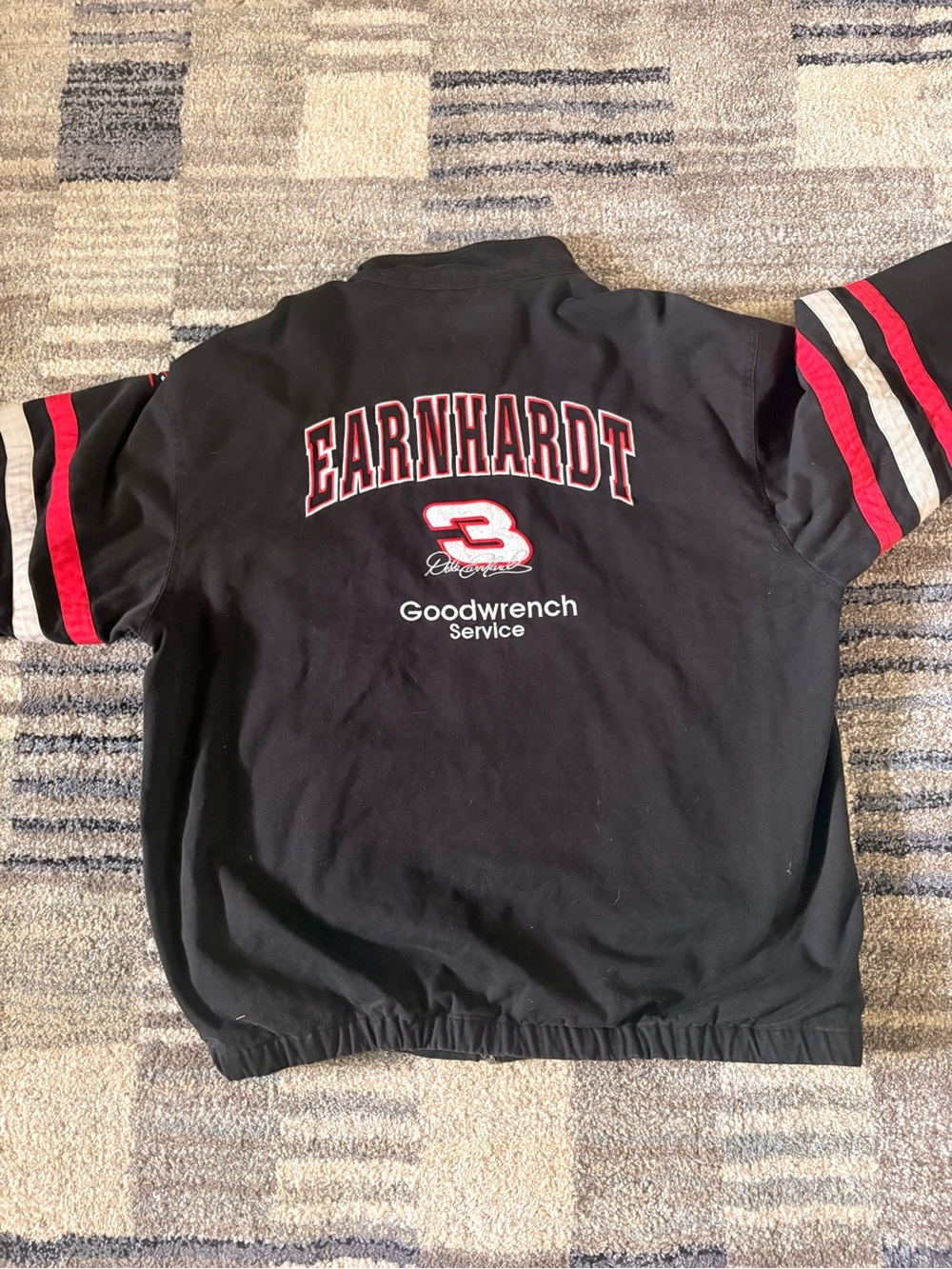 Chase Authentics Black Jacket with Red Logo Accent